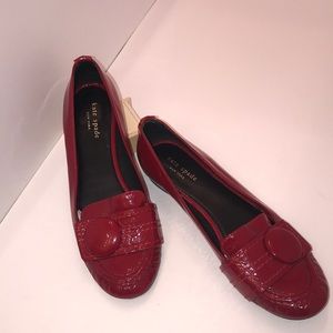 Kate Spade Red Patent Leather Loafers